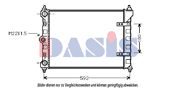 AKS DASIS Радиатор, охлаждение двигателя 041090N